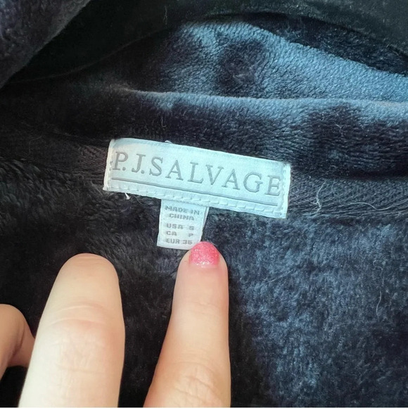 PJ Salvage Everyday Cozies Plush Velour Quarter Zip Pullover - Picture 4 of 4